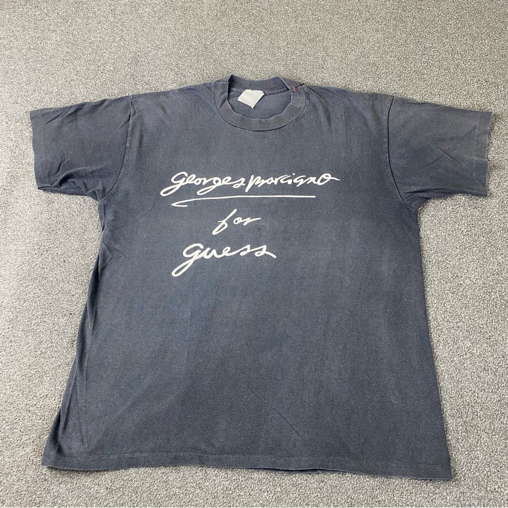 Vintage George’s Marciano For Guess Single Stitched Black Men’s T-Shirt Sz Small